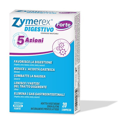 Zymerex digestivo forte 5 azioni 20 compresse masticabili