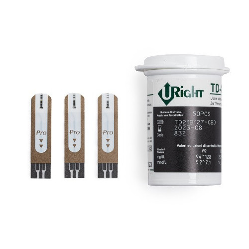 Strisce misurazione glicemia u-right td 4279 50 pezzi